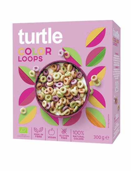 BIO Cereálie kolečka Color Loops Turtle