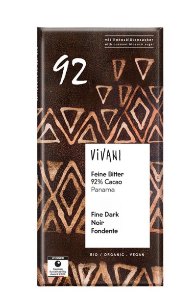 BIO Čokoláda hořká 92% (Vivani)