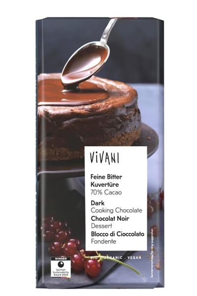 BIO Čokoláda hořká na vaření (Vivani)